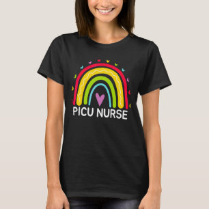 Picu Nurse Nursing Fun Rainbow Paediatrics Intensi T-Shirt