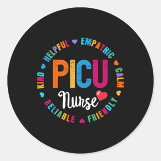 Picu Nurse Nursing Paediatrics Intensive Care Unit Classic Round Sticker