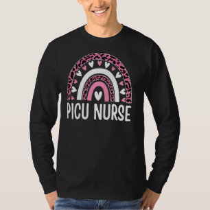 Picu Nurse Nursing Rainbow Leopard Paediatrics Int T-Shirt