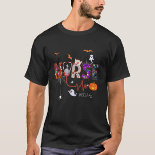 Picu Nurse Paediatrics Icu Nursing Scary Halloween T-Shirt
