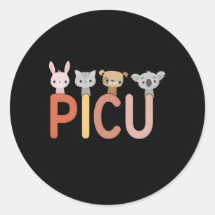 Picu Nurse Paediatrics Intensive Care Unit Classic Round Sticker