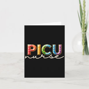 Picu nurse paediatrics nursing giraffe print patte card