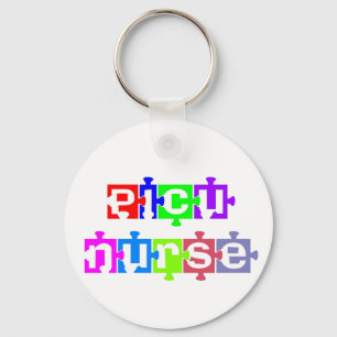 PICU NURSE PUZZLE PIECES KEY RING