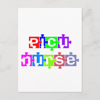 PICU NURSE PUZZLE PIECES POSTCARD