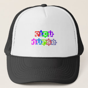 PICU NURSE PUZZLE PIECES TRUCKER HAT