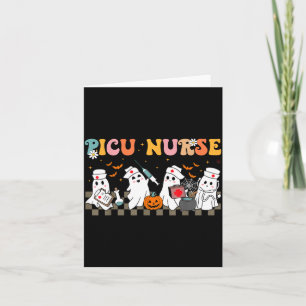 Picu Nurse Spooky Ghost Halloween Cute Nursing Card