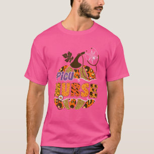 Picu Nurse Stethoscope Halloween Pumpkin Leopard N T-Shirt