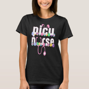 Picu Nurse Stethoscope Happy Easter Cute Bunny Wit T-Shirt