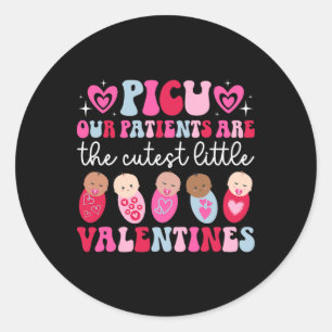 Picu Nurse Valentine Picu Nursing Valentines Day  Classic Round Sticker