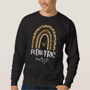 PICU Paediatrics Nurse Peds Crew Leopard Rainbow A Sweatshirt