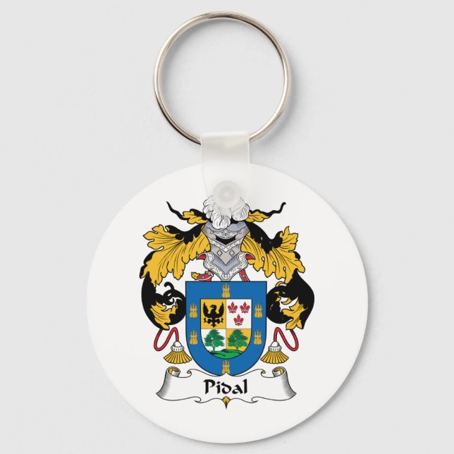 Pidal Family Crest Key Ring (Front)