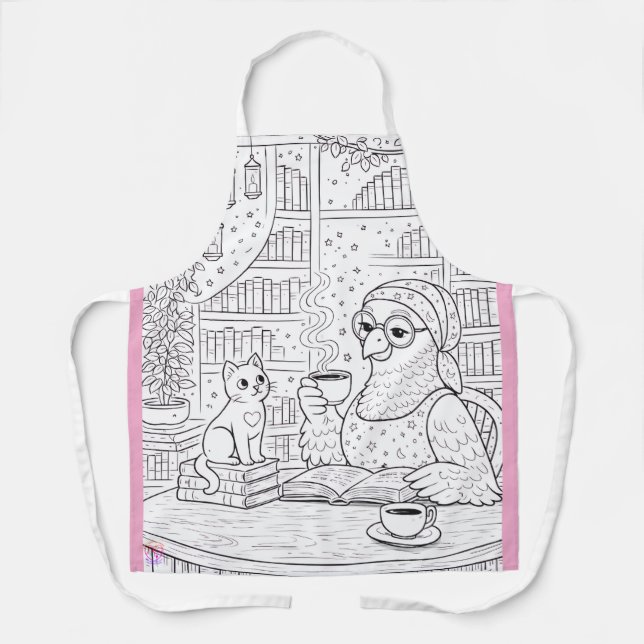 Pidgy and Nova Tea - Colouring Apron (Front)