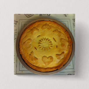 Pie 15 Cm Square Badge