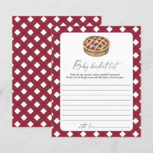 Pie baby shower - Baby bucket list game