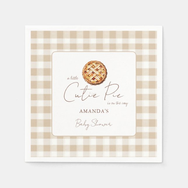 Pie Baby Shower Gender Neutral  Napkin (Front)