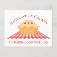 Pie Baking Contest Cute Custom County Festival