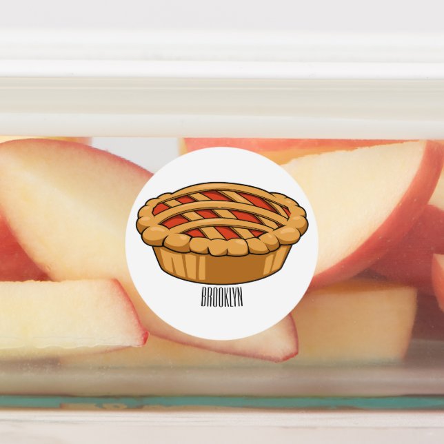 Pie cartoon illustration (Affixed)