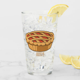 Pie cartoon illustration  glass