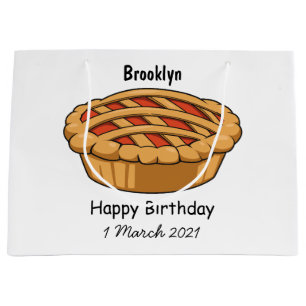 Pie cartoon illustration large gift bag