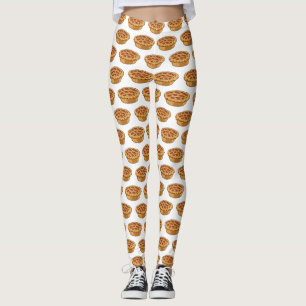 Pie cartoon illustration leggings