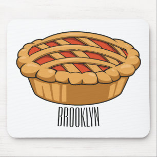Pie cartoon illustration  mouse pad
