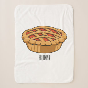 Pie cartoon illustration sherpa blanket