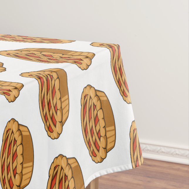 Pie cartoon illustration tablecloth (In Situ)