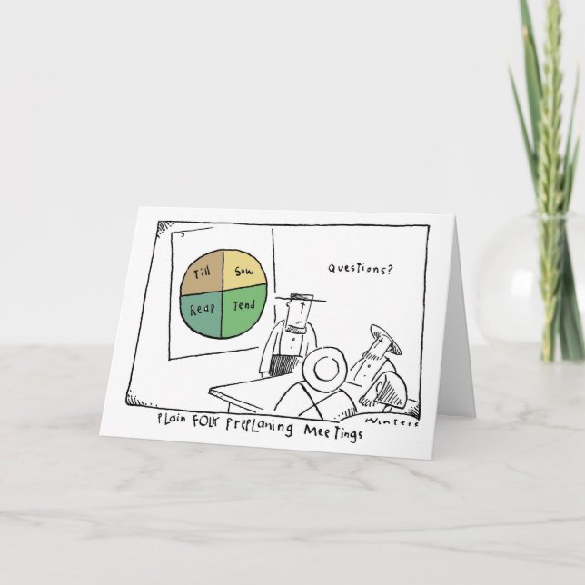 Pie Chart Amish Meeting Card (Front)