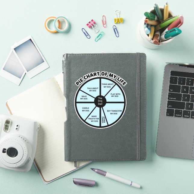 Pie Chart of My Life as a Dog Dad Sticker (iPad Cover)