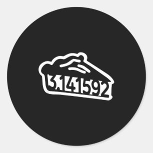 Pie day 3.14 funny math pun nerd men women kids classic round sticker