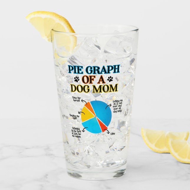 Pie Graph of a Dog Mum Glass (Front Ice)