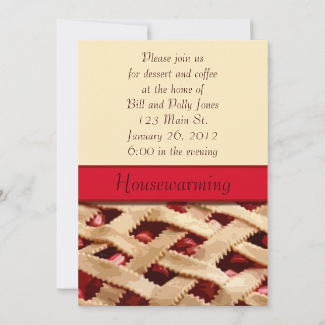 Pie Housewarming Invitation (Front)