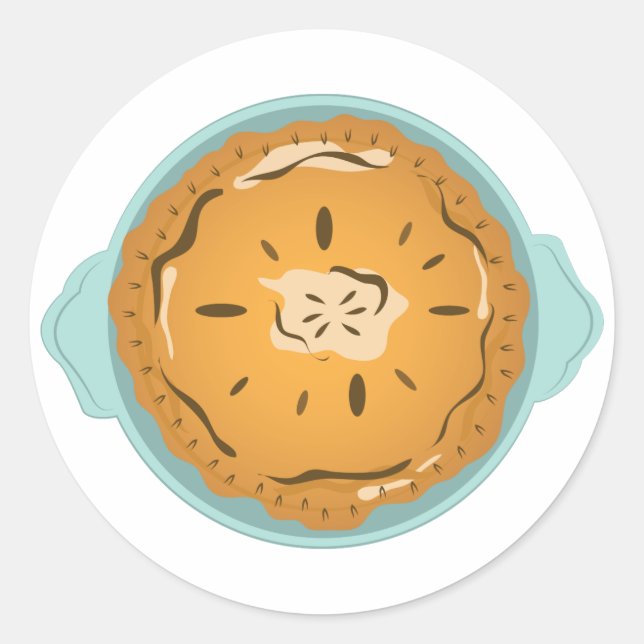 Pie In Pan Classic Round Sticker (Front)