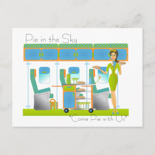 Pie in the Sky Airline Postcard