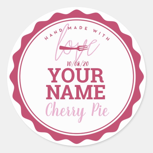 Pie Label Kitchen Sticker (Front)