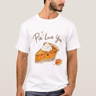 Pie Love You Watercolor Thanksgiving T-Shirt