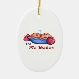Pie maker ceramic tree decoration