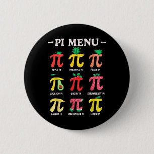 Pie Menu Funny Pi Day Pi 3.14 Math Teacher Pi Symb 6 Cm Round Badge