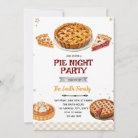 Pie party theme invitation