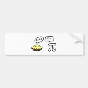 Pie & Pi Bumper Sticker