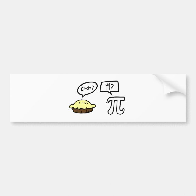 Pie & Pi Bumper Sticker (Front)