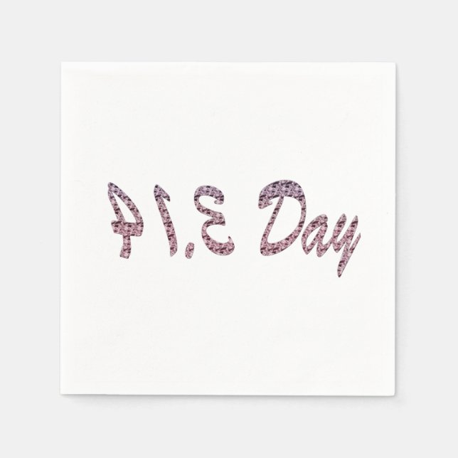 Pie Pink Pi Day Napkin (Front)