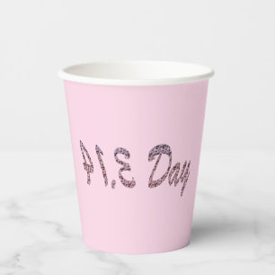 Pie Pink Pi Day Paper Cups