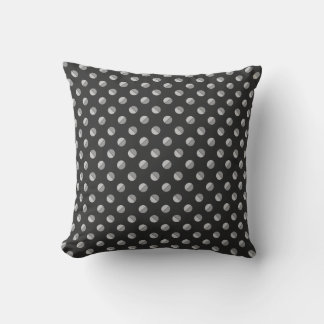 `Pie Polkadot"  Black Tonal Grey Cushion
