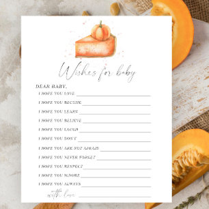 Pie pumpkin - Party game   wishes for baby game