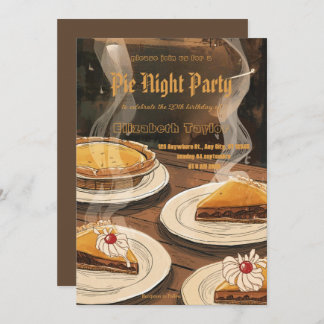 Pie Sharing Night Party Invitation – Sweet & Cozy