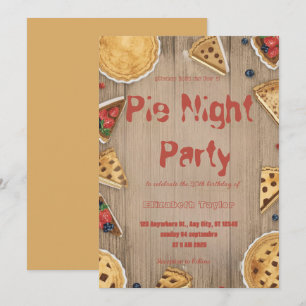 Pie Sharing Night Party Invitation – Sweet & Cozy