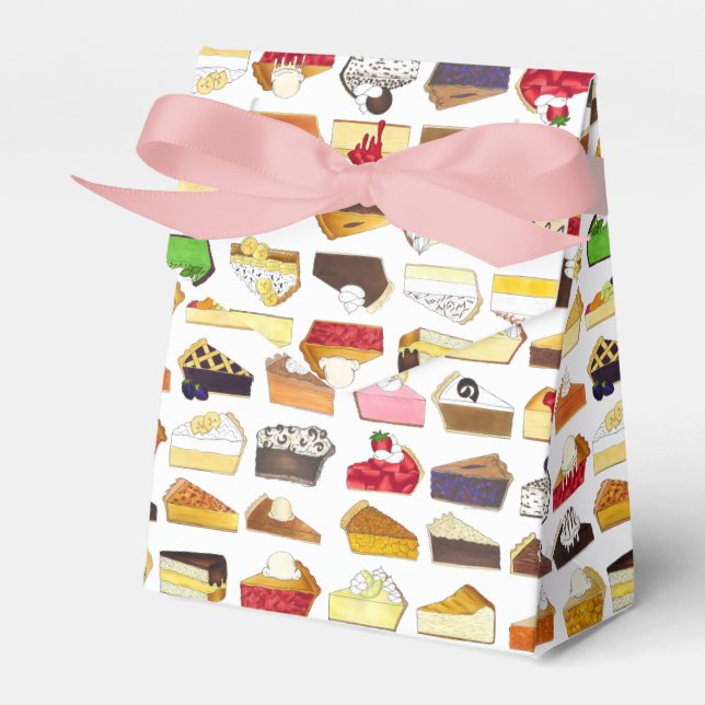 Pie Social Pi Day Slices Bake Sale Dessert Food Favour Box (Front Side)