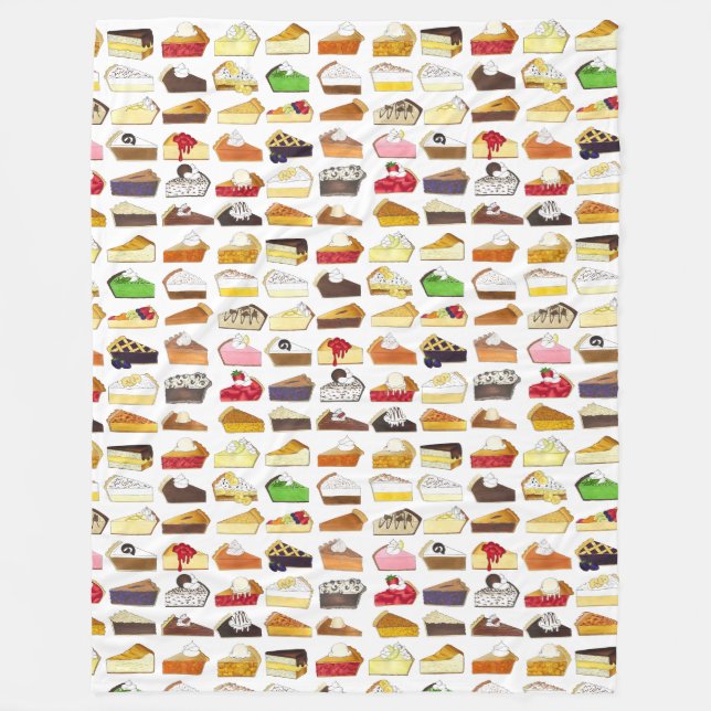 Pie Social Pi Day Slices Bake Sale Dessert Food Fleece Blanket (Front)