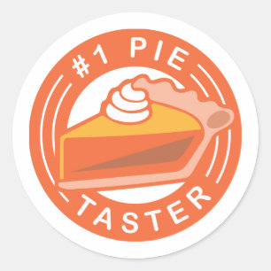 Pie Taster Classic Round Sticker